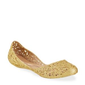 Melissa GOLD Campana Zig Zag Flat NWT NIB